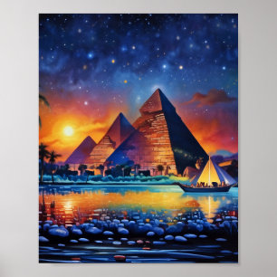 Giza pyramids Print, Value Poster Paper (Matte)
