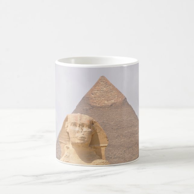 Giza Pyramids Sphinx Pharaoh ancient Egypt Trip Coffee Mug (Center)