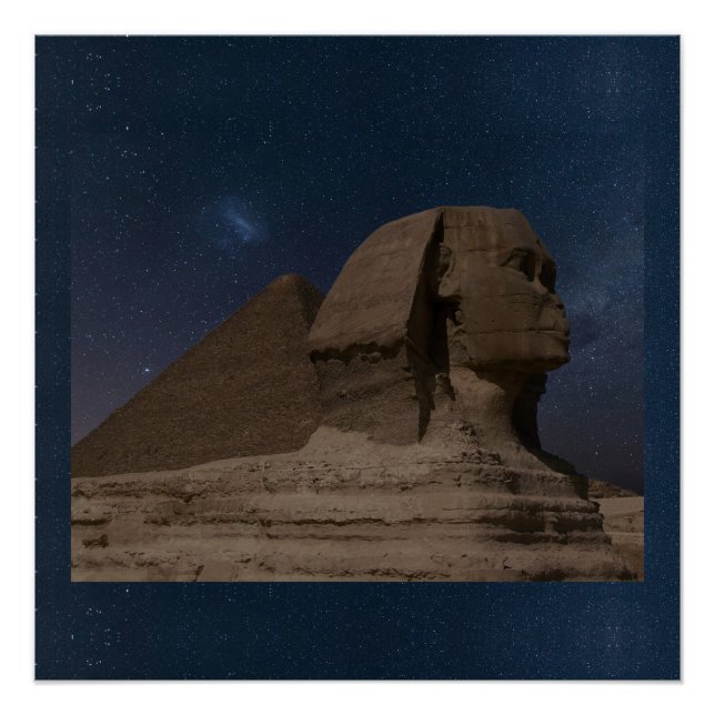 Giza Pyramids Sphinx Pharaoh ancient Egypt Trip Poster (Front)