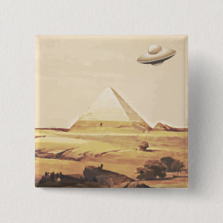 Giza Spaceship 2 Inch Square Button