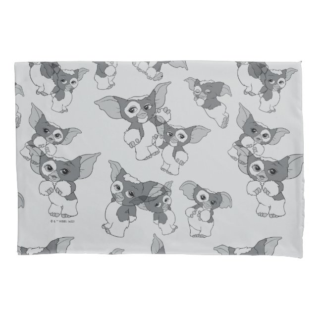 Gizmo | Black & White Pattern Pillowcase (Front)
