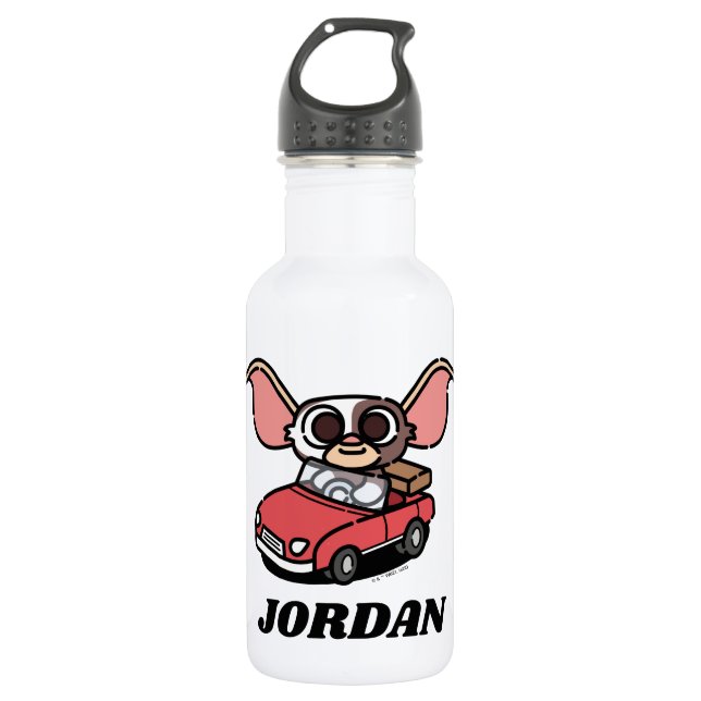 Gizmo | Cute Comic Driver | Add Your Name 532 Ml Water Bottle (Front)