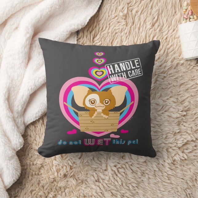 Gizmo | Do Not Wet This Pet Throw Pillow (Blanket)