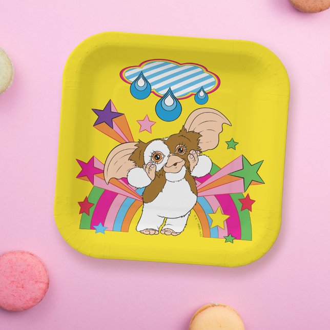 Gizmo | Dreaming of Raindrops Paper Plate (Paper plate on table)