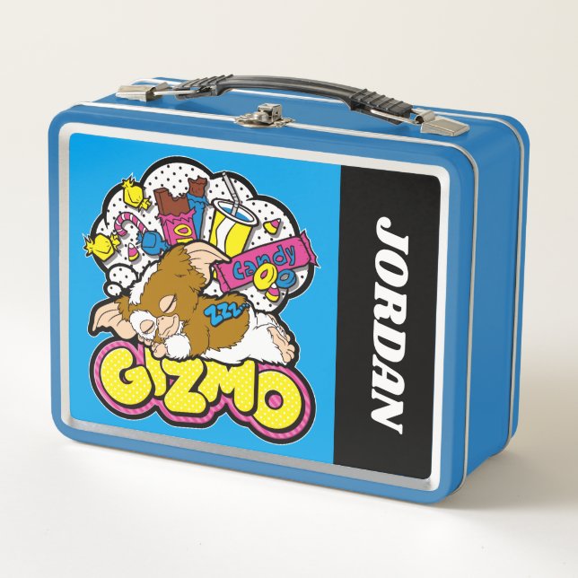 Gizmo | Dreaming of Sweets | Add Your Name Metal Lunch Box (Front)