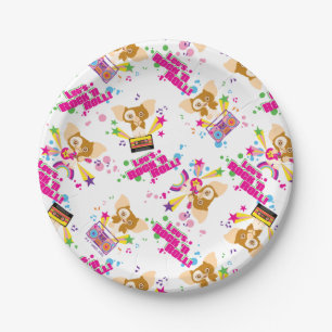 Gizmo   Let's Rock 'n Roll Pattern Paper Plate
