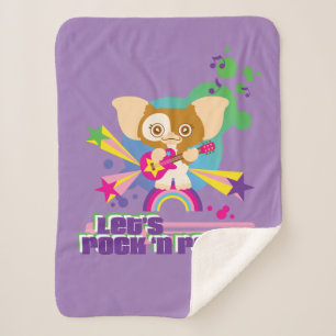 Gizmo   Let's Rock 'n Roll Sherpa Blanket