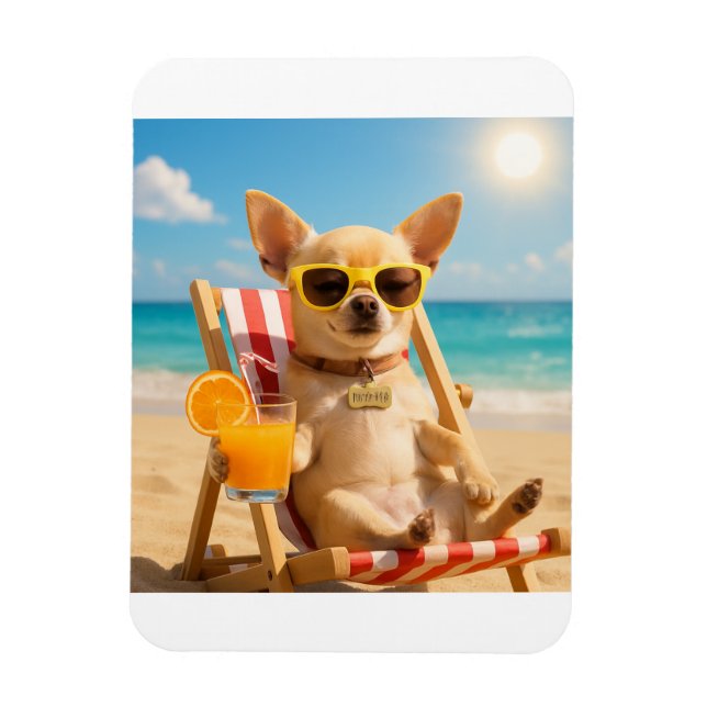 Gizmo on vacation magnet (Vertical)