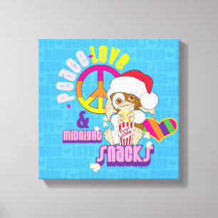 Gizmo   Peace Love & Midnight Snacks Canvas Print