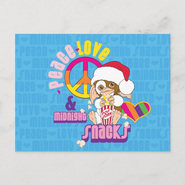 Gizmo | Peace Love & Midnight Snacks Postcard (Front)