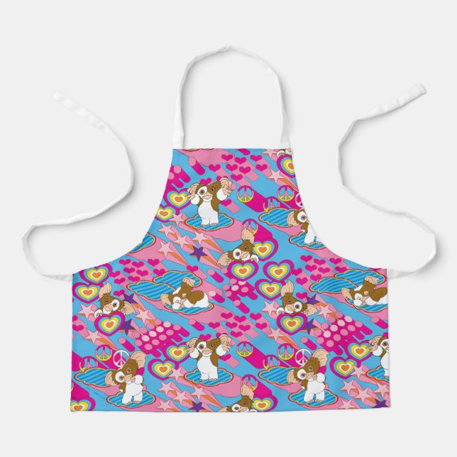 Gizmo | Pink Peace & Love Pattern Apron (Front)