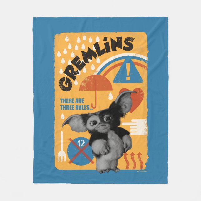 Gizmo | There Are Three Rules Fleece Blanket (Front)