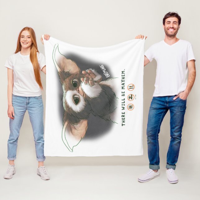 Gizmo There Will Be Mayhem Fleece Blanket (In Situ)