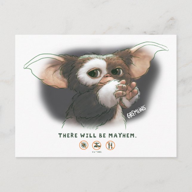 Gizmo There Will Be Mayhem Postcard (Front)