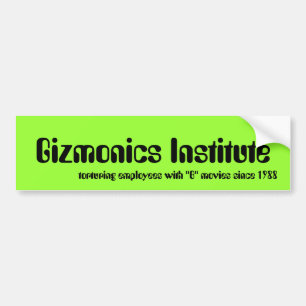 Gizmonics Institute Bumper Sticker
