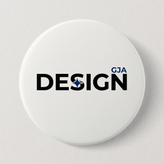 GJA Design Style White  3 Inch Round Button