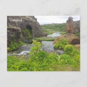 Gjáin in Þjórsárdalur valley, Iceland Postcard
