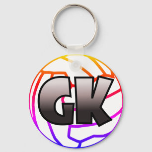 GK Goal Keeper Netball Player Position Keychain