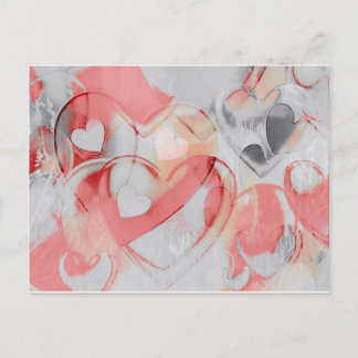 Gkass hearts postcard