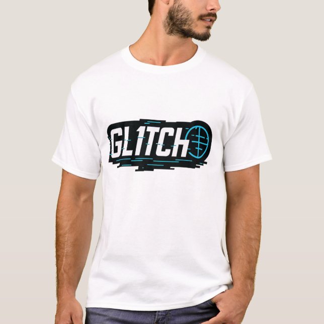 GL1TCH | A Modern Tech Logo for Futuristic Brands T-Shirt (Front)
