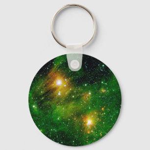 GL490 Green Gas Cloud Nebula - NASA Space Photo Keychain
