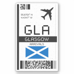 GLA Glasgow Boarding Pass - Scotland Travel