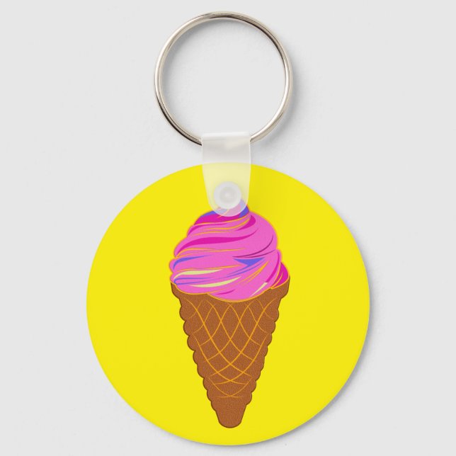 glace crème sucrée porte-clés (Recto)