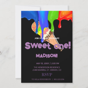 GLACE doux couleurs arc-en-ciel, Invitation