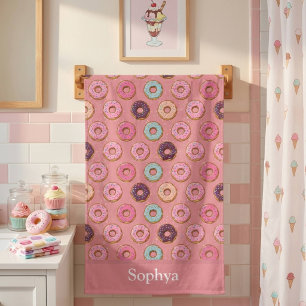 Glace rose personnalisée en forme de beignet
