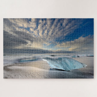 Glacial Blue Ice on Jokulsarlon Beach in Iceland Jigsaw Puzzle