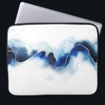 Glacial Break Laptop Sleeve<br><div class="desc">Glacial Break III by Grace Popp. Thick, vibrant blue line done in deep blue tones against a constrasting white background.</div>