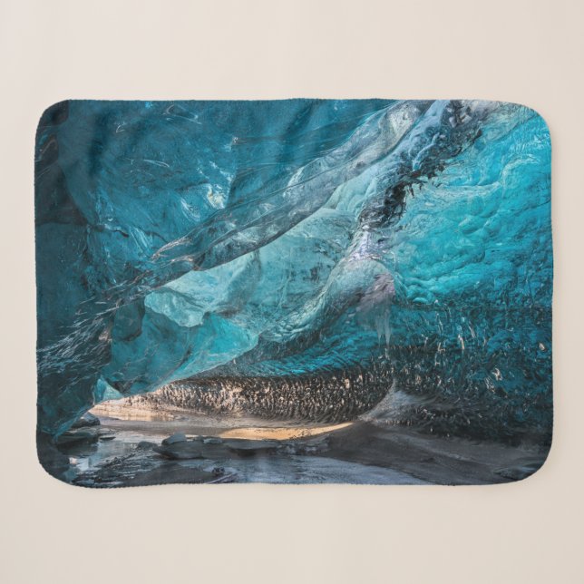 Glacial Cave | Vatnajoekull National Park, Iceland Sherpa Blanket (Front (Horizontal))
