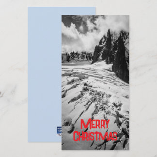 Glacial Crevasse Mont Blanc, France Christmas Card