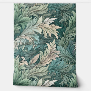 Glacial Flora Symphony Winter Botanical Wallpaper