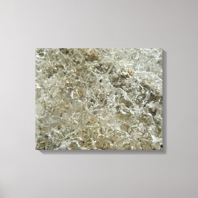 Glacial Ice Abstract Nature Texture Canvas Print (Front)