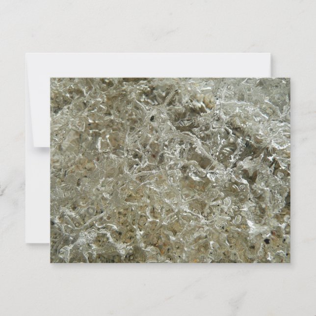 Glacial Ice Abstract Nature Texture Card (Front)