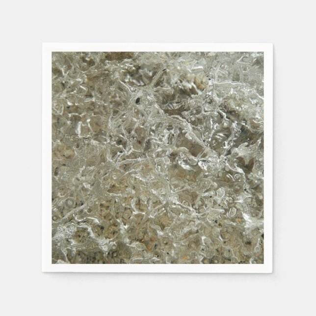 Glacial Ice Abstract Nature Texture Napkin (Front)