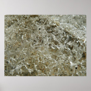 Glacial Ice Abstract Nature Texture Poster