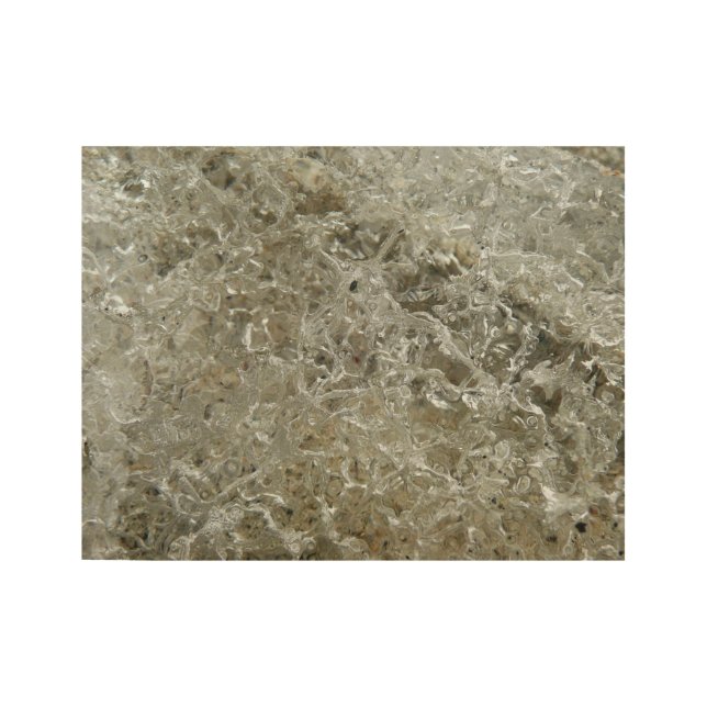 Glacial Ice Abstract Nature Texture Wood Poster (Front)