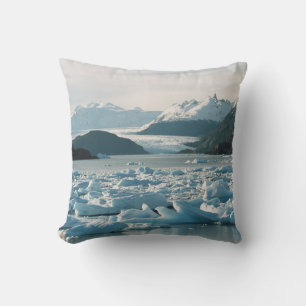 Glacial Icebergs Throw Pillow