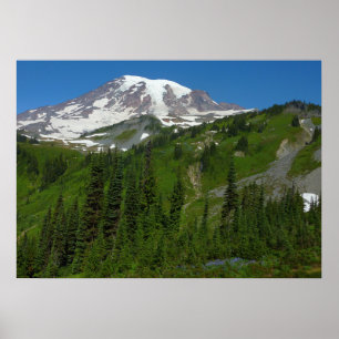 Glacial Melt at Mount Rainier Poster