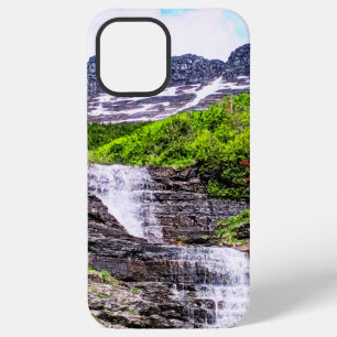 Glacial Melt Waterfalls Rush off Rocky Mountains iPhone 12 Pro Max Case