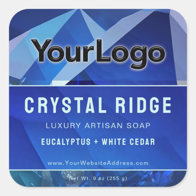 Glacial Mountain Magical Abstract Product Labels (Front)