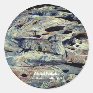 Glacial Potholes Shelburne Falls MA  Classic Round Sticker