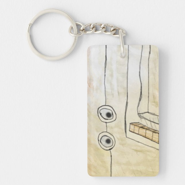 GlacialPairofEyeballs.exe Personalized Keychain (Front)