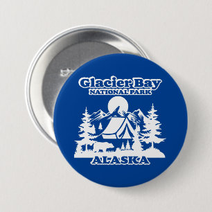 Glacier Bay Alaska 3 Inch Round Button