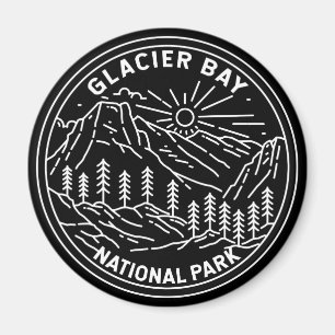Glacier Bay National Park Alaska Monoline Magnet
