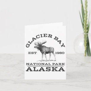Glacier Bay National Park Alaska Moose Hiking Outd Card