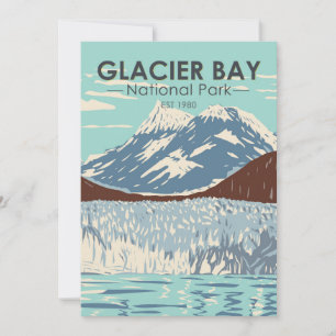Glacier Bay National Park Alaska Vintage  Holiday Card