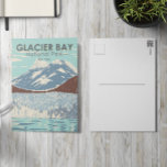 Glacier Bay National Park Alaska Vintage Postcard<br><div class="desc">Glacier Bay Park vector artwork in a window style design. The park is a homeland,  a living laboratory,  a national park,  a designated wilderness,  a biosphere reserve,  and a world heritage site.</div>